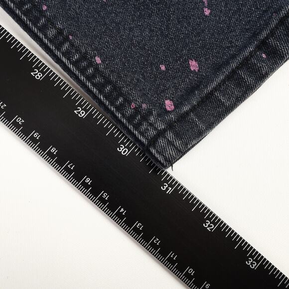 Demolition Jeans Mens 36x32 Splattered Distressed Moto Denim Black - Picture 5 of 15